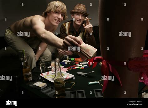 men playing strip poker